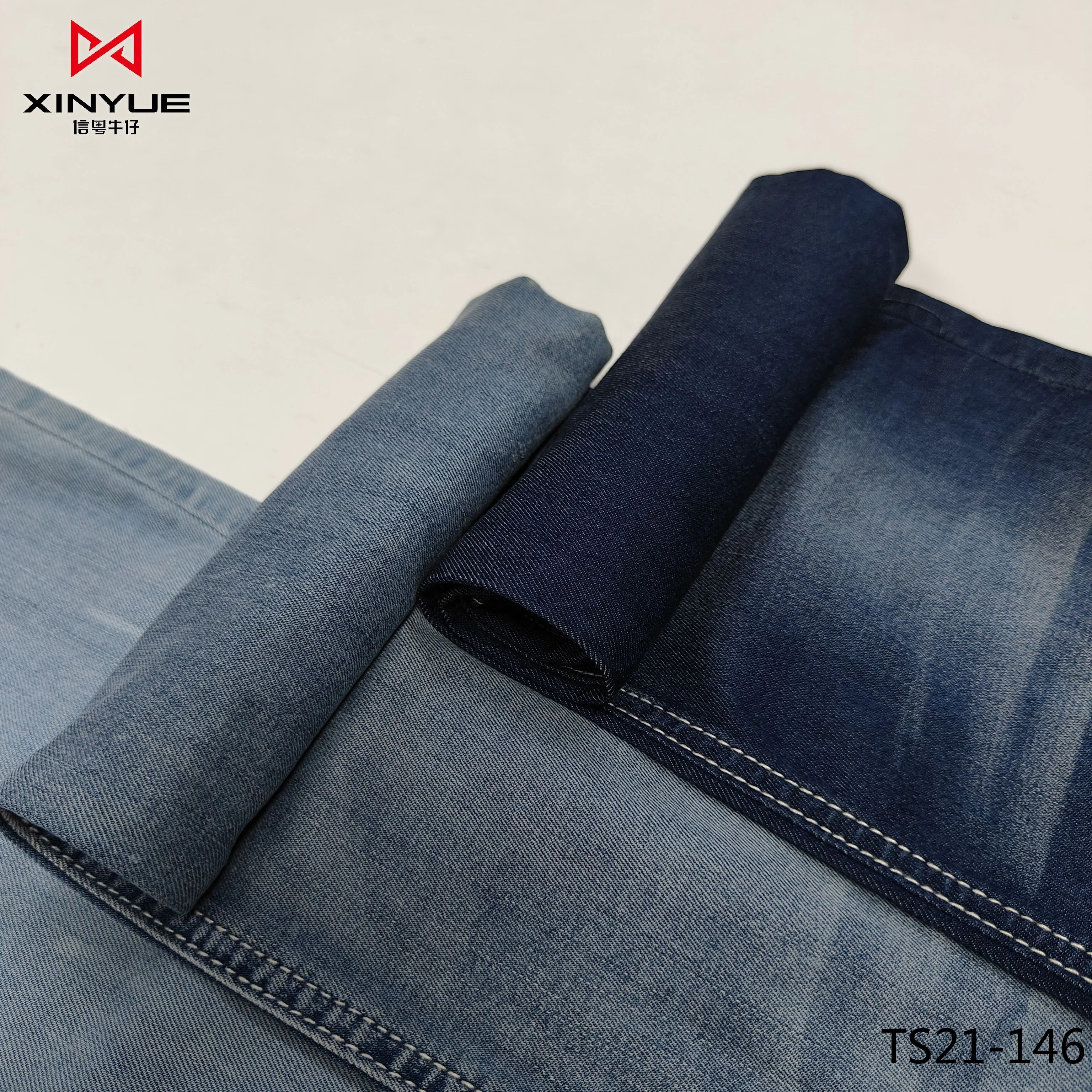Fabric Elastane Denim Cotton Polyester High Quality Durable Denim for Crocs Tricot Woven Custom Denim Fabric Printing YARN DYED