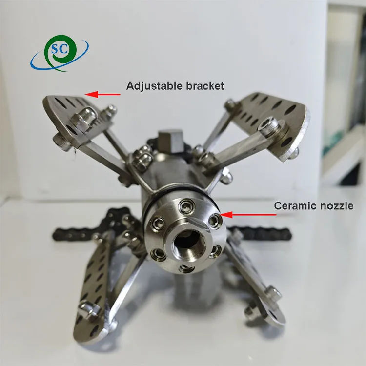 CS 5000psi high pressure sewer pipe Chain Blast Nozzle 3/8 stainless steel ceramics roots cutting nozzle
