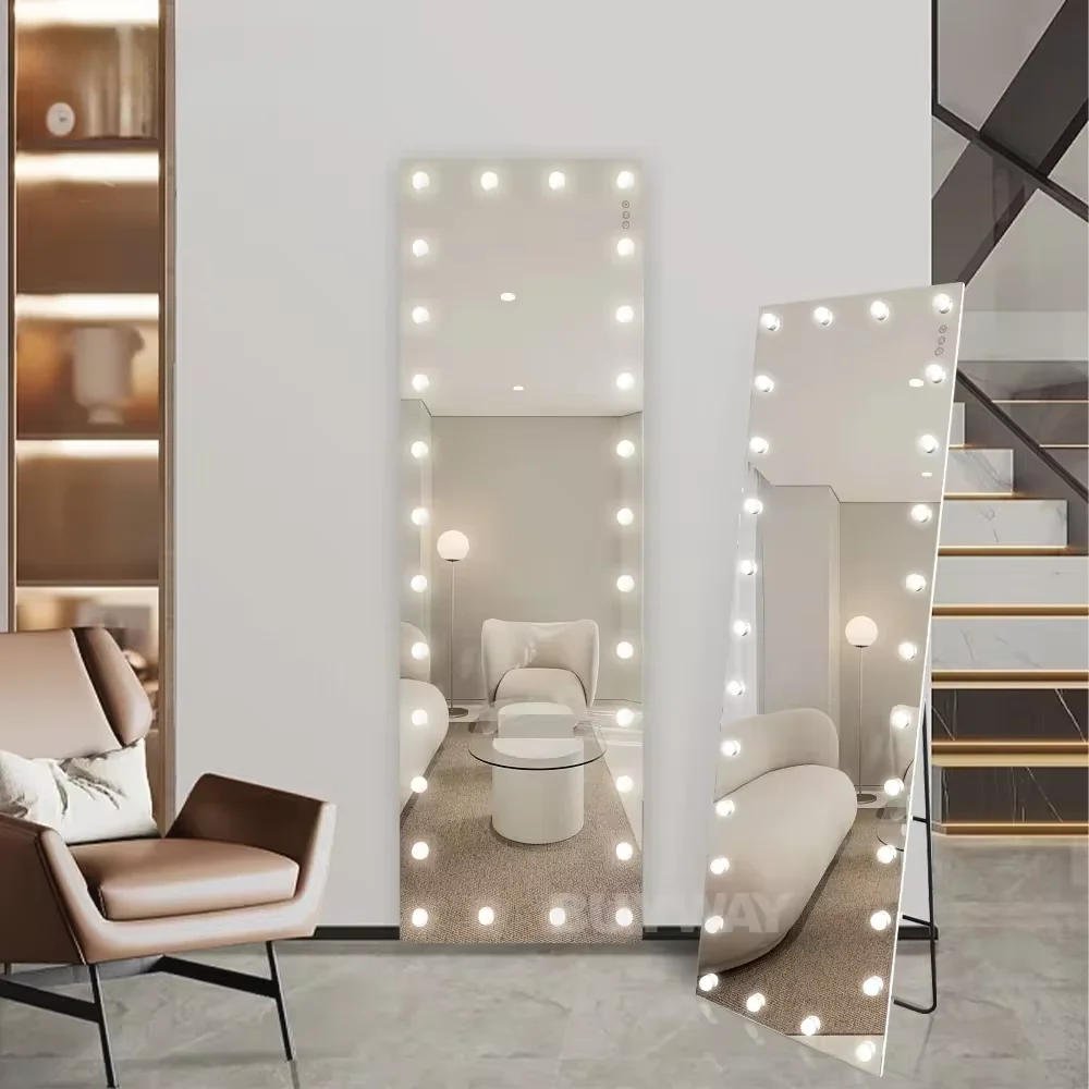 Wholesale Modern Large Full Length Long Intelligent Touch Switch Control Hollywood Free Spiegel Miroir Standing Floor Led Mirror