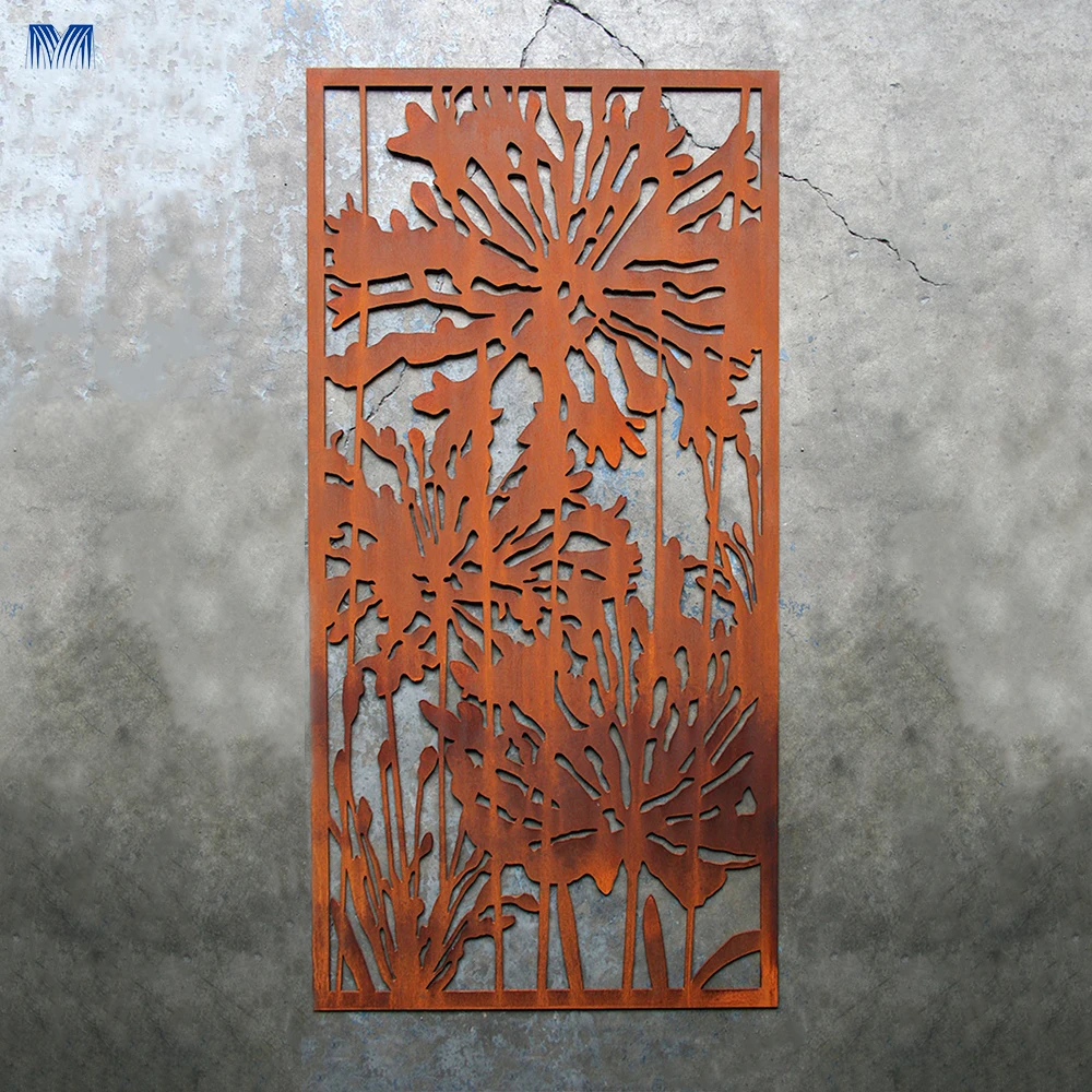 Doors laser cut metal panel stainless steel outdoor privacy separator living room wall screen interior partitions divider rooms