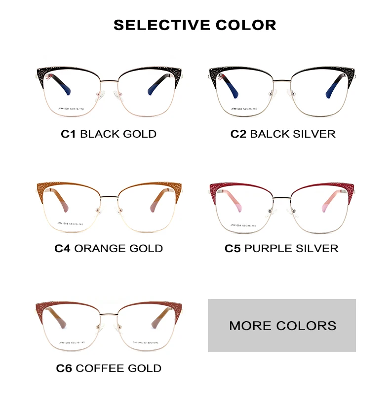 Wholesale Pure Titanium Eyeglasses Stylish Optical Frame Glasses for Unisex JFM1008 Light Weight Eyeglasses
