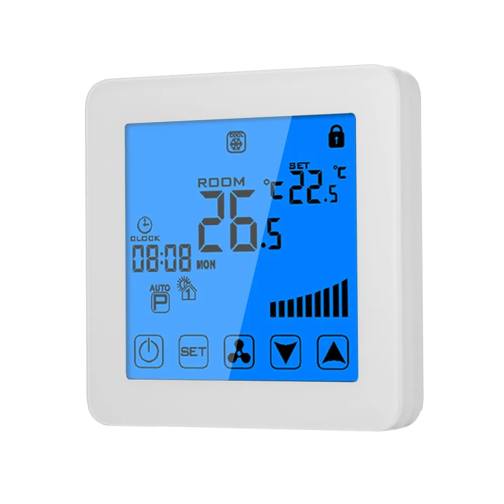 Modbus Wireless Weekly Programmable Thermostat Digital Room Wifi Smart Ac Fan Coil Thermostat