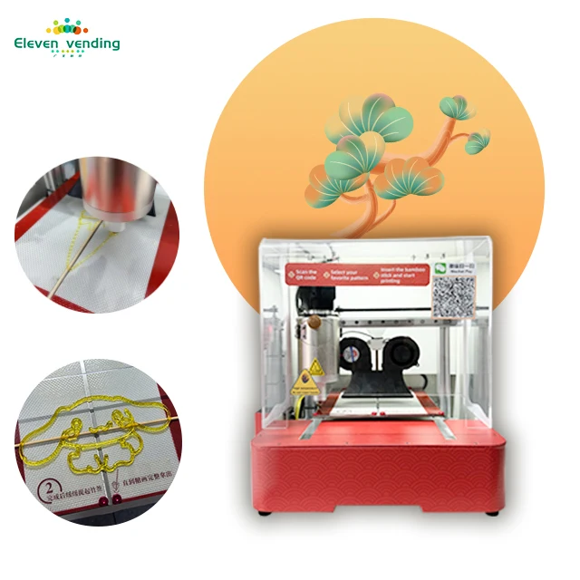 2024 Factory Customized Pattern 3D Printer Snack Food Machine  Commercial Sugar Painting Vending Machine For Busy Locations