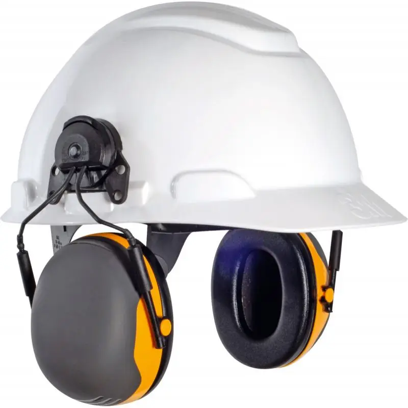 Blocking Sound Reduction Ear Protection for Construction Site, Cap Mounted Protective Safety Ear Muffs with Hard Hat Mounting