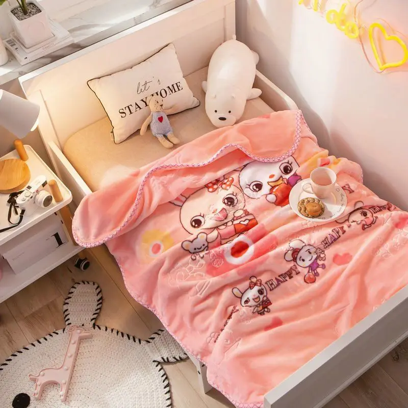 HOSHOM 2025 New Baby 100% Polyester Halloween Throw Sofa Knitted Custom Print Bed Double Blanket