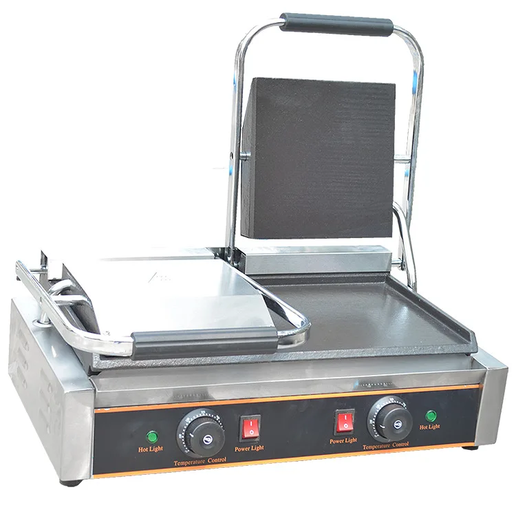 Nonstick Flat Contact Grill Press Double / Grill Panini Commercial