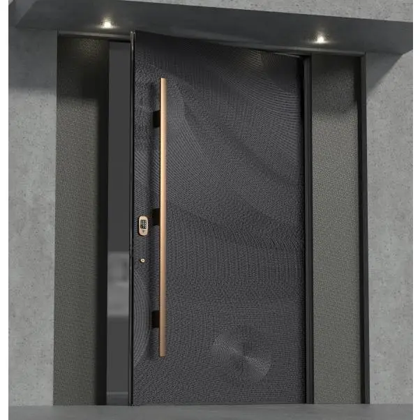 Residential armored modern design exterior security metal door competitive security door anti theft front door