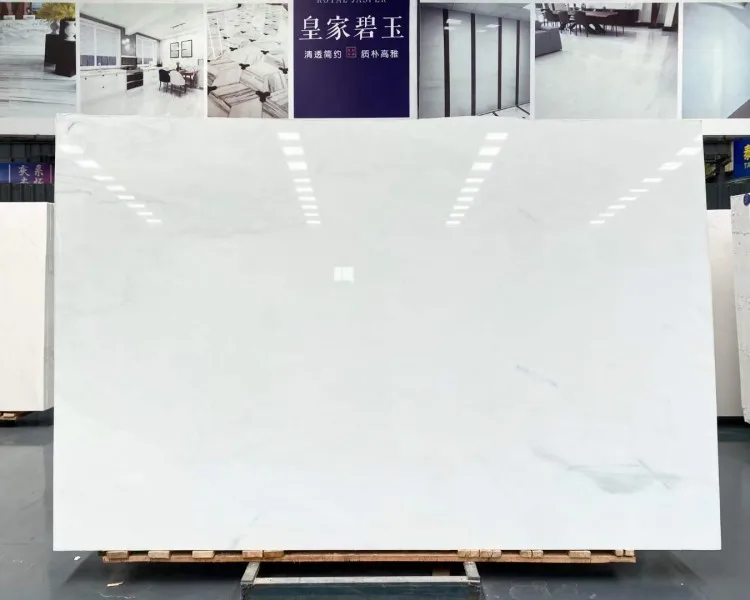 Wholesales Polished Natural White Marble Chinese Calacatta White Marble Slab For Wall Decor