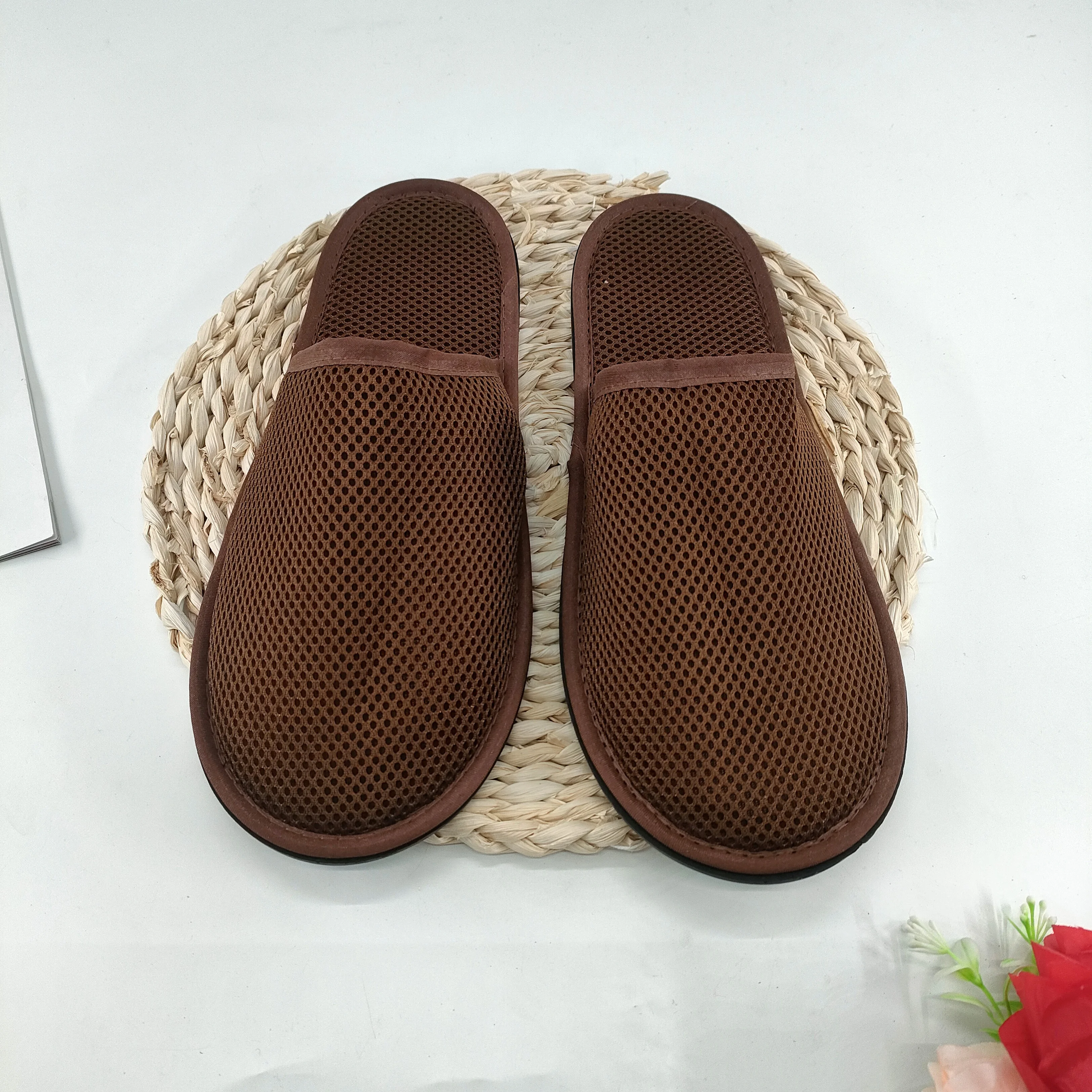 Men Casual Mules Mesh Breathable Flat Slippers Factory Price 2023 Chinese EVA Carton Unisex Summer Slippers Customized Color