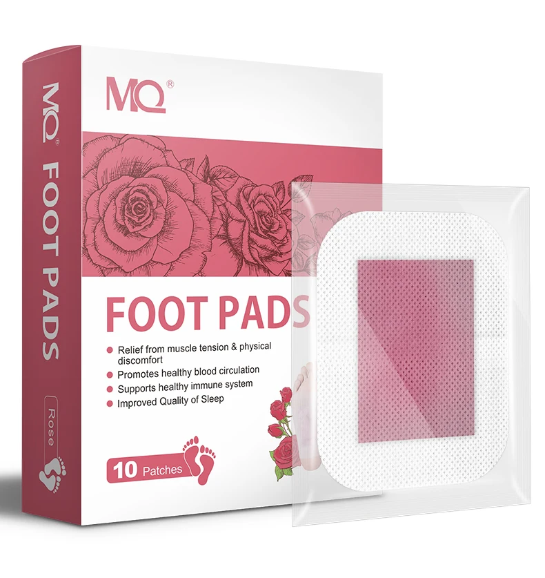 2021 Best Chinese herb Lavender Rose Detox Foot Patch Remove Toxin adhesive foot detox pad