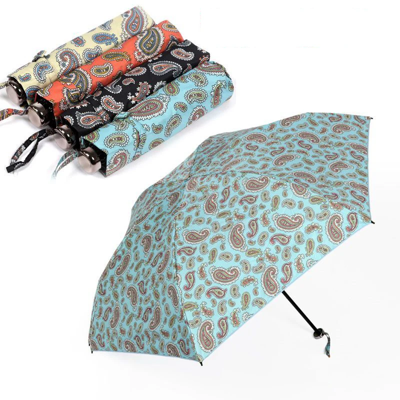 Lady Sun Protection UV Travel Portable Automatic  Super Mini Pocket Compact Capsule Umbrella 5 Five Folding Umbrella