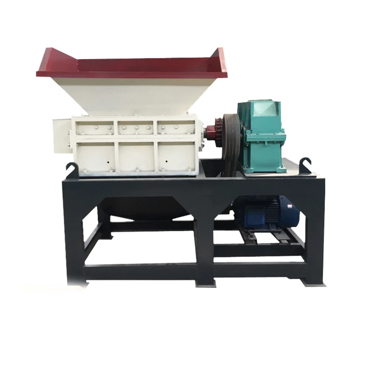 In stock small double shaft shredder aluminum cans waste shredder