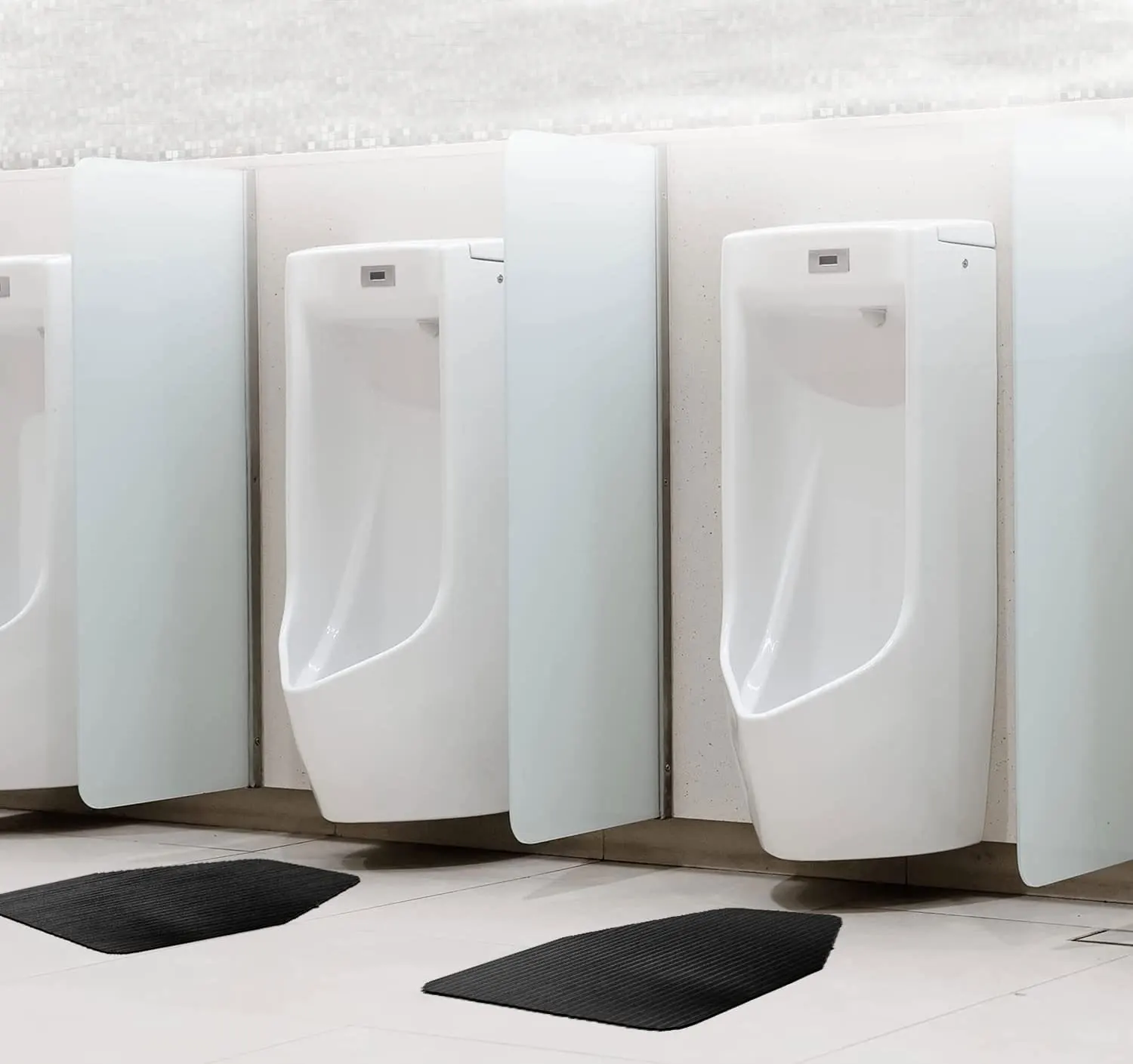 Public Bathrooms Urinal Floor Mat For School Man Restroom Toilet Absorb Double Stripe Urinal Mats