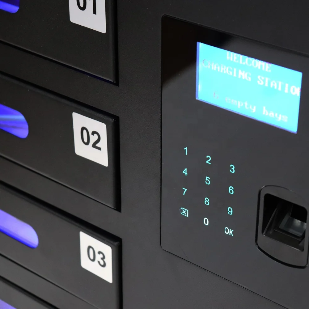 Hottest Products Metal Charger Station Fingerprint Coin Phone Small Items Charging Cabinet Manufacturer