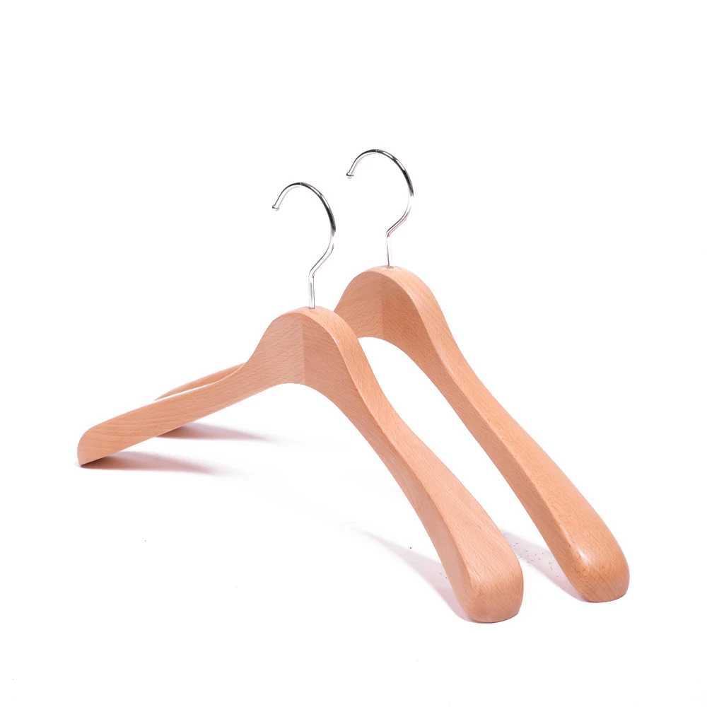 Manufacturer Wholesale Custom wooden coat hanger jacket jeans clothes hanger for display