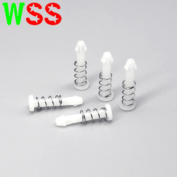 Black White Plastic Spring Push Pin Spring Snap Rivet Push Lock Pin Nylon Snap Rivet