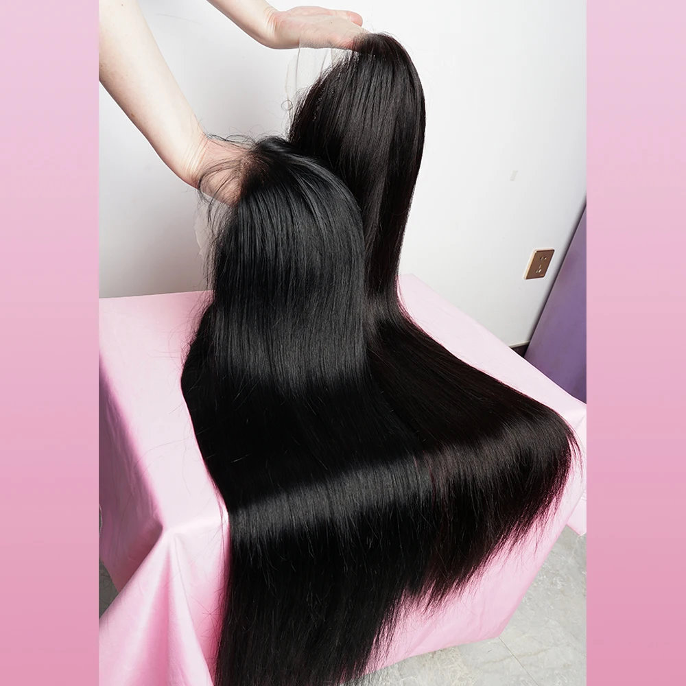 30 40 inch Glueless Full Frontal Hd Lace Wig Cuticle Aligned Virgin Raw Indian Hair Wig Unprocessed 100% Lace Human Hair Wig