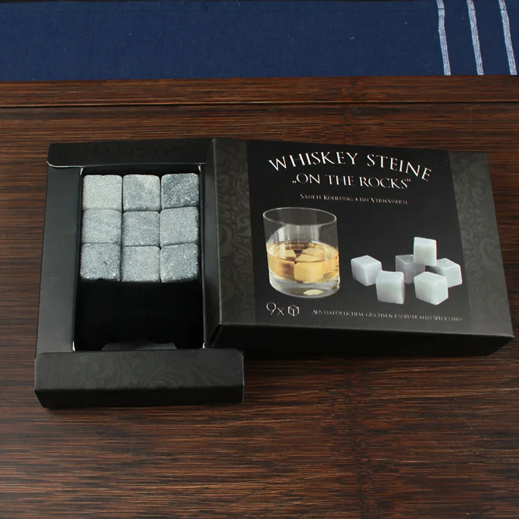 Whiskey Stone Marble Reusable Ice Cubes Natural Unique Whiskey Stones For Beverages Cocktail Chilling