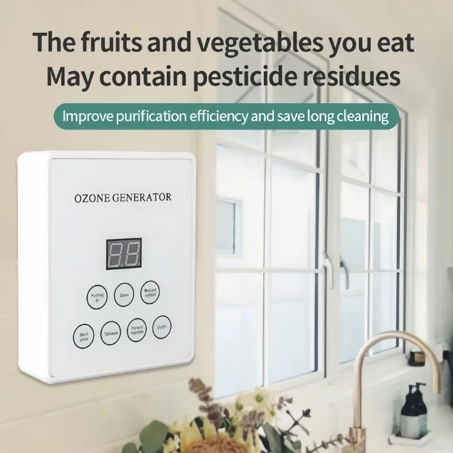 Fruit And Vegetable Washing Machine Home Kitchen Ozone Generator For Odor Elimination With 400mg/h Ozonator   110v/220v