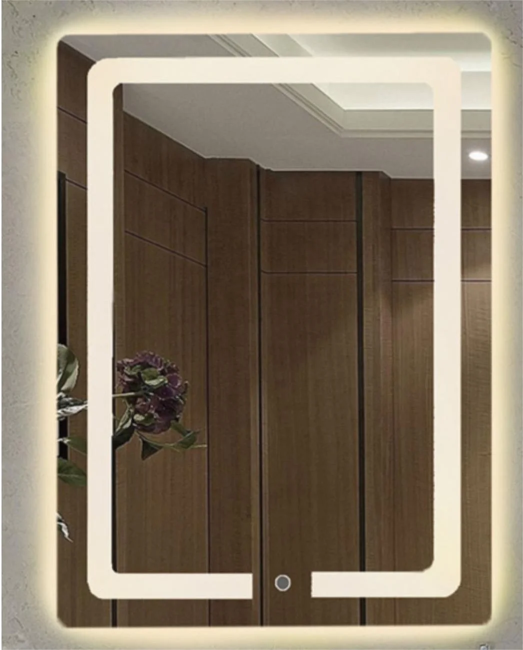 Wholesale Wall Mounted bluetooth rectangular smart touch screen bathroom mirror with LED light for the bathroom