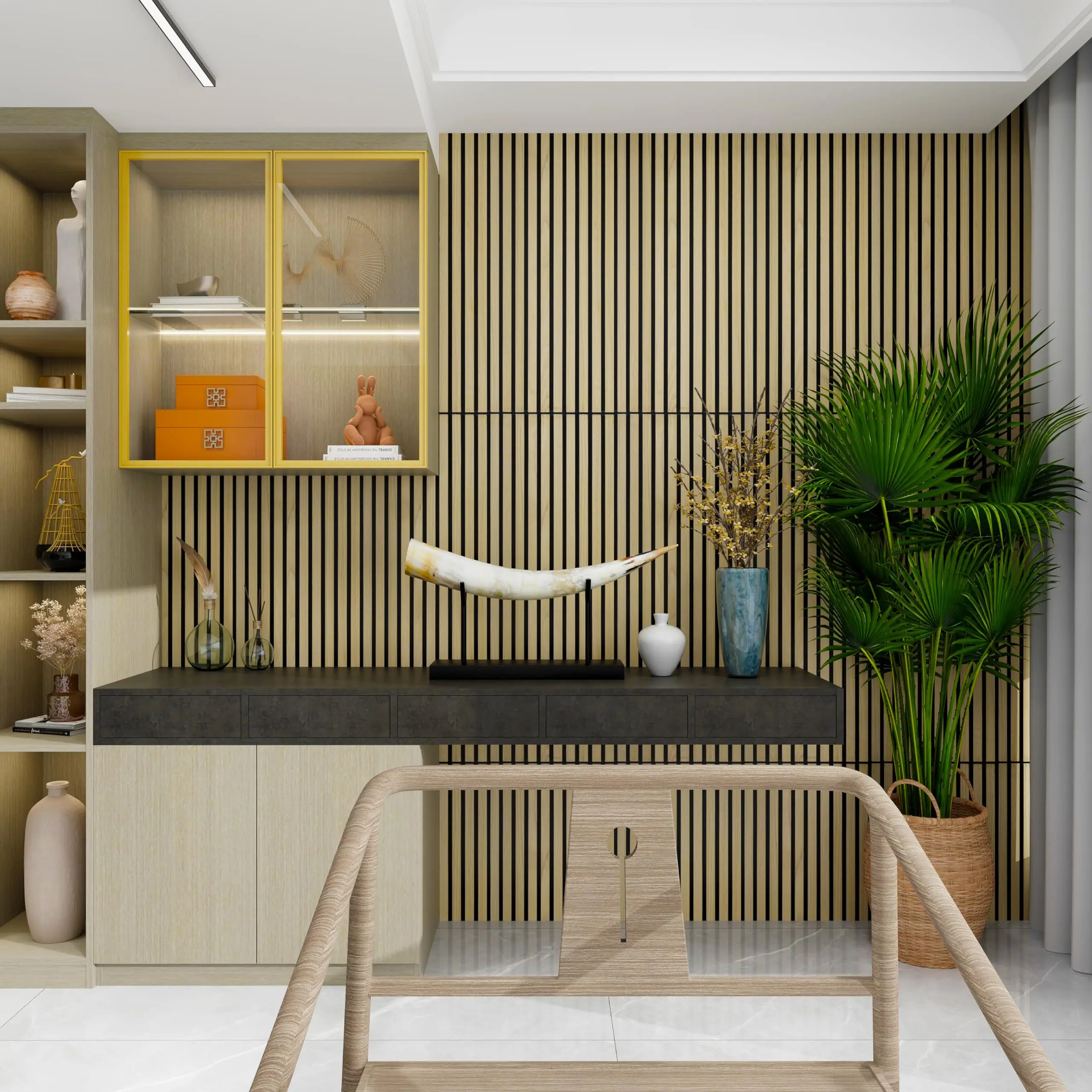 TUBO Modern Acoustic Anti Sound Absorption Proofing Wooden Design Wood Slat Polyester Fiber Wall Panel