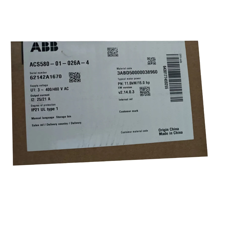 Best Price and In Stock of ABB Inverter ACS580Series Frequency Converter