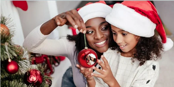 Wholesale DIY 8cm Christmas Decoration Ornaments Blanks Sublimation Christmas Ornament Balls for Tree Decorations