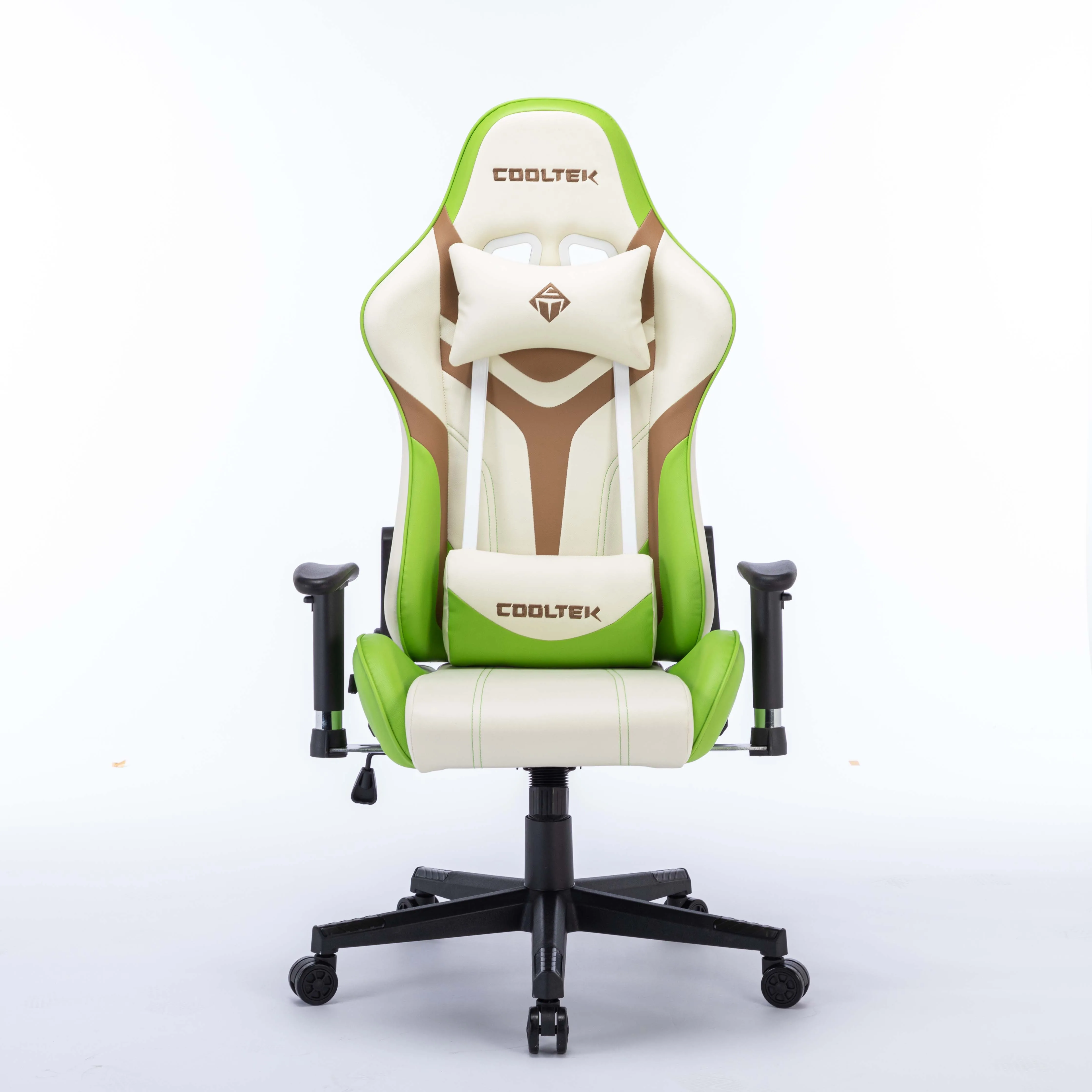 Professional Ergonomic Swivel Office Chair Green PVC Leather Modern Gaming Chair For Adults
