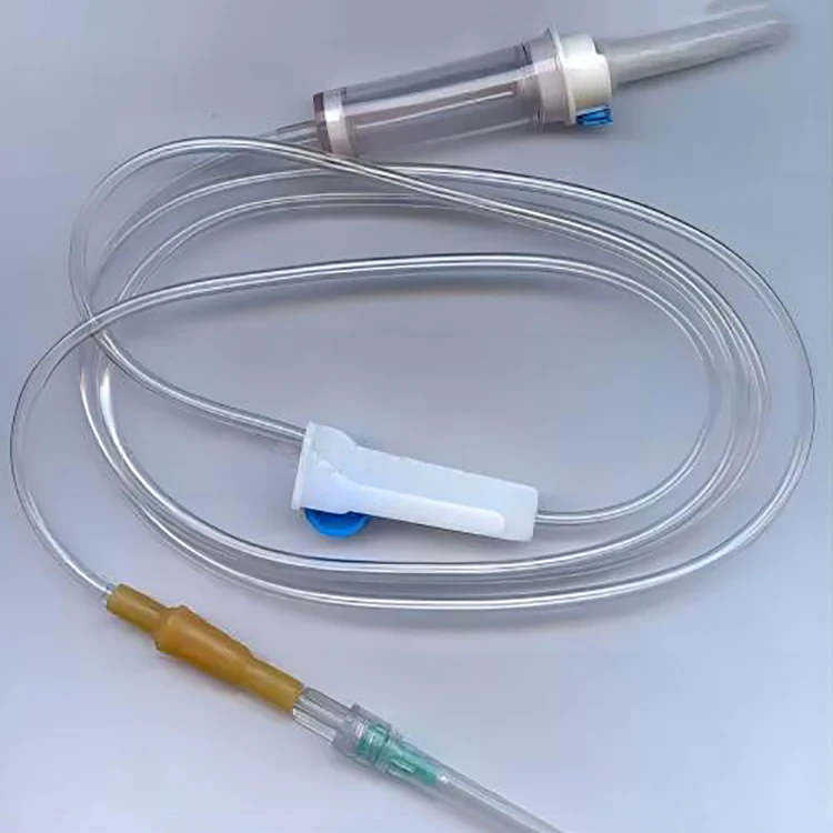 Hawkmed Disposable Transfusion Set Iv Infusion Set With Needle System for Solution Infusion Set