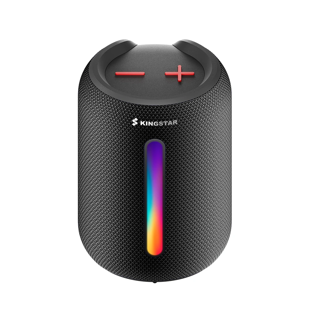 IPX6  MP3 5W Cylid cloth Mini portable waterproof blue tooth boombox bass speaker wireless subwoofer speaker