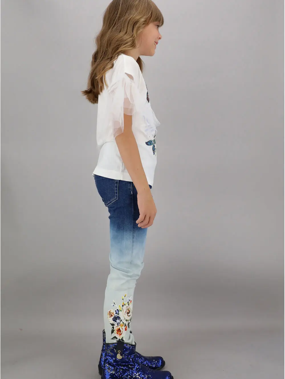  New Promotion Hot Popular Top Sale 3A Qualified Design Children Wholesale Fashion Designer Girls Jeans