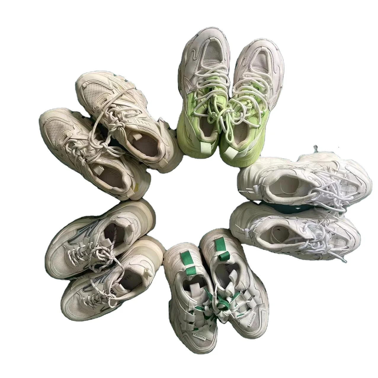 The factory exports second-hand shoes