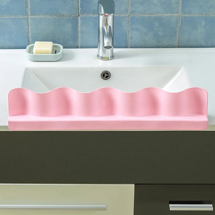 Kitchen Silicone Faucet Catcher Countertop Protector Faucet Absorbent Mat Sink Splash Guard For Bathroom