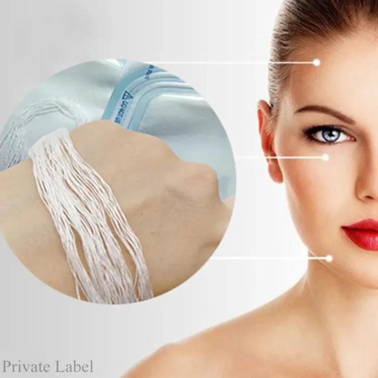 Collagen Protein Lift Thread for Face Carving Anti-wrinkle Skin Revitalizer Gold Peptide Line