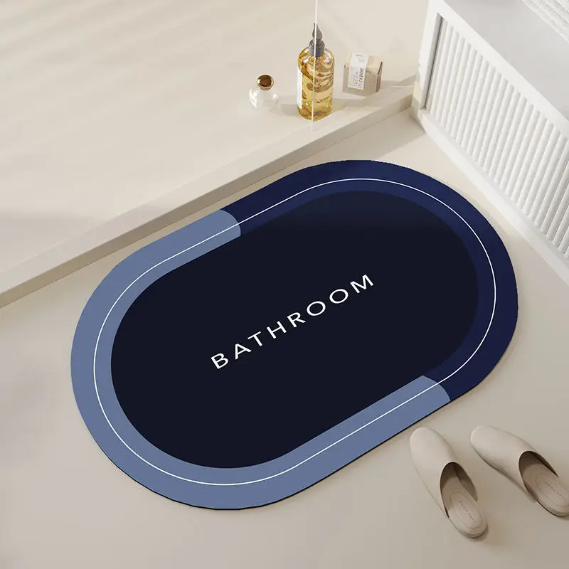 Anti Non Slip Fast Absorbent Quick Dry Fadt Fast Drying Floor Designer Diatom Bath Mats Bathroom Mats