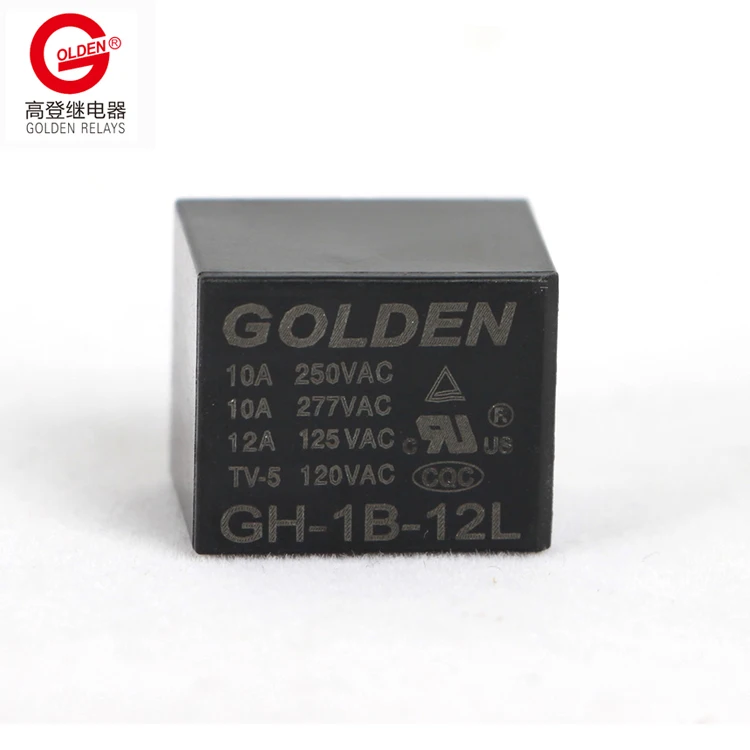 Golden Relays GH-1B-12L 7A 10A 12A 15A 12V Cross T73 3FF Small Relay 4pins SPNC