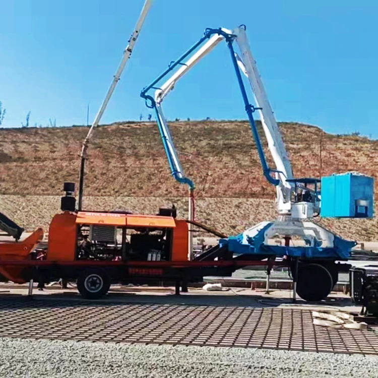 Hot Sale Mobile 13m -20m Small Trailer Concrete Sprayer Placing Boom Concrete Spreader  With China Factory Price