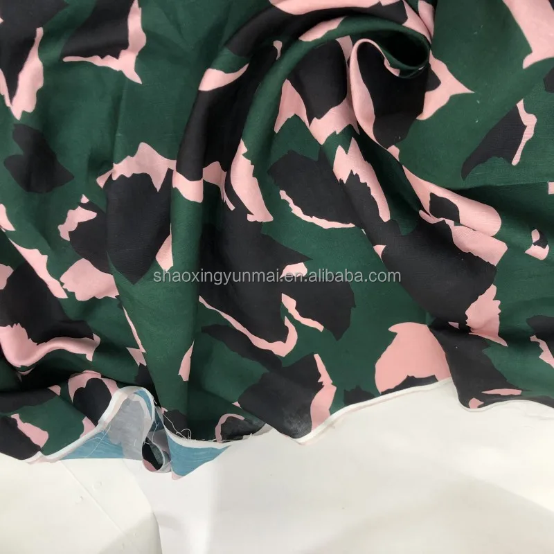 Wholesale linen fabrics digital printing pure linen garments for clothing