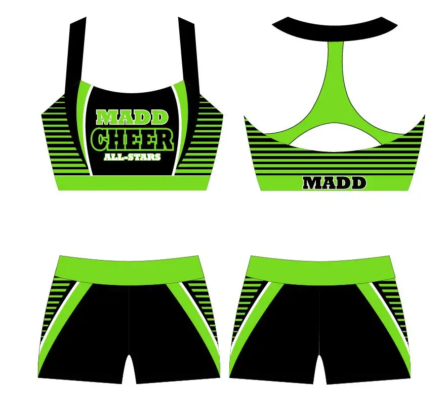 Children cheerleader cheerleading practice wear outfit girls