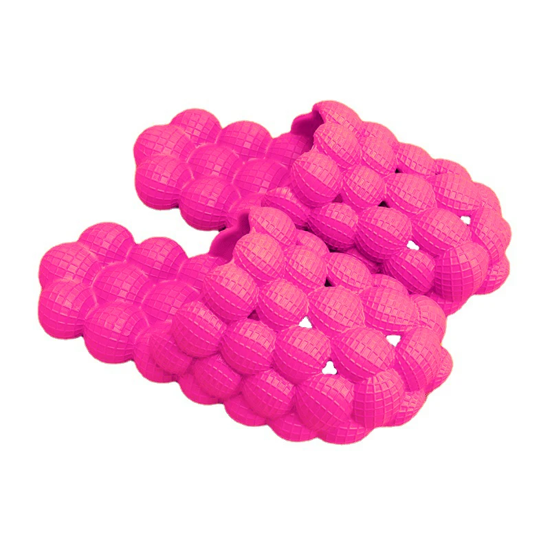 2022 HOT TIKTOK Massage Guppy Soft Bubble Shoes EVA Women Custom  Outdoor Slippers Bling Rhinestone Bubble Slides For Ladies