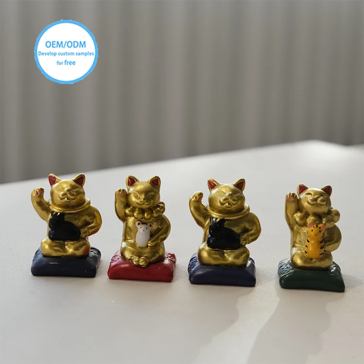 custom home decor Japanese Lucky  small Cat Statue for indoor decoration