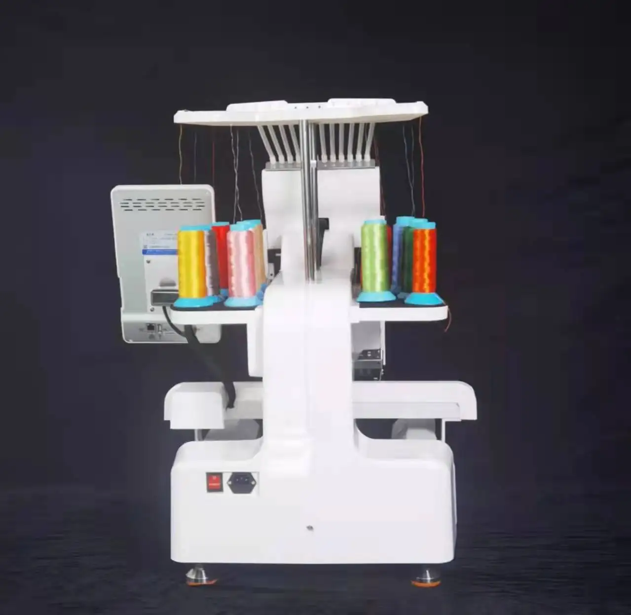 Mini computerized automatic color change single head cheap embroidery machine for  hat t shirt