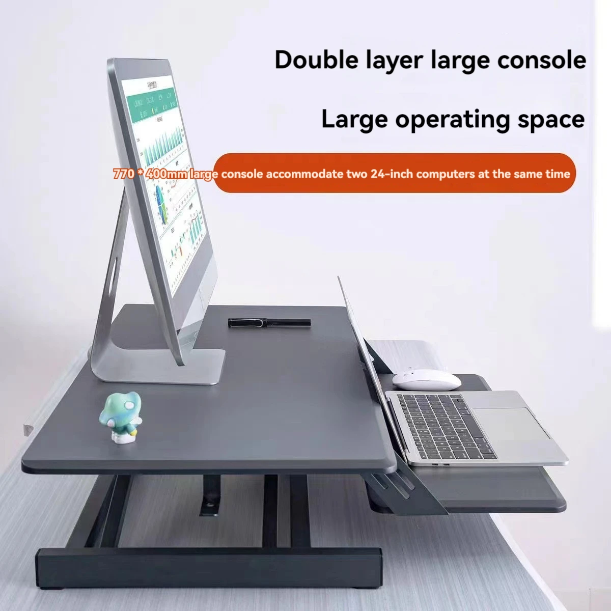 2024 Youtai Wholesale Minimalist Adjustable Height Laptop Table  Spring Computer Desk Folding Computer Table