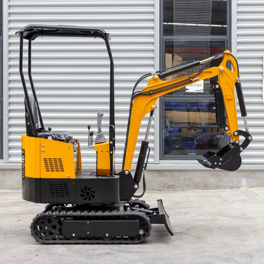 1ton Mini Digger tree planting digging machines hydraulic mini excavator with breaker