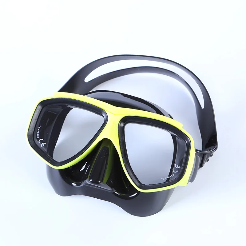Adult Swim Mask M23-CF Spear Fish Mark Dive with Tempered Glass Lens and PC Frame adult spear fishing mask