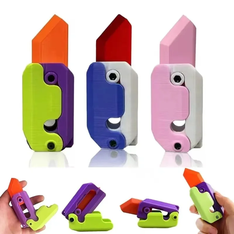 3d Printed Plastic Fidget Knife Toy Gravity Radish Knife Decompression Toys Sensory Anxiety Stress Relief Toy For Adhd Autism