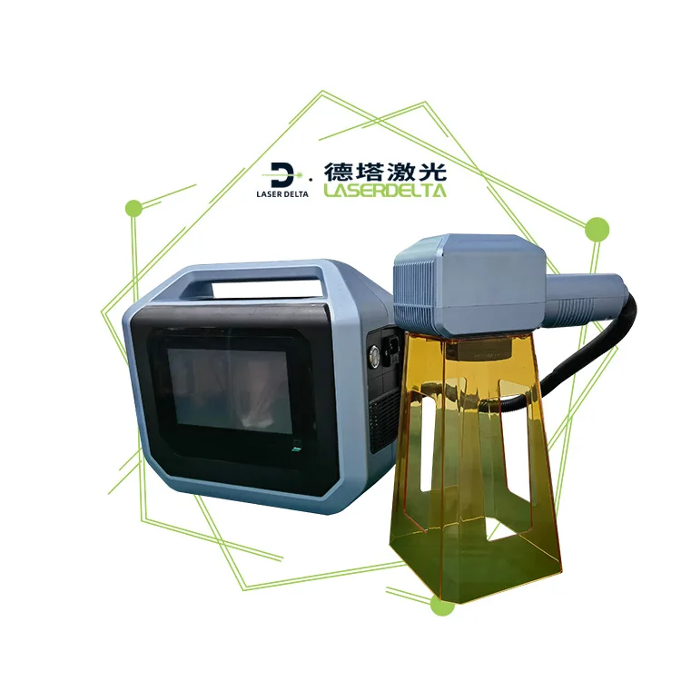 20w 30w Small Portable Hand-held Fiber Laser Marker Engraver Metal QR Code Image Etching Engraving Laser Marking Machine