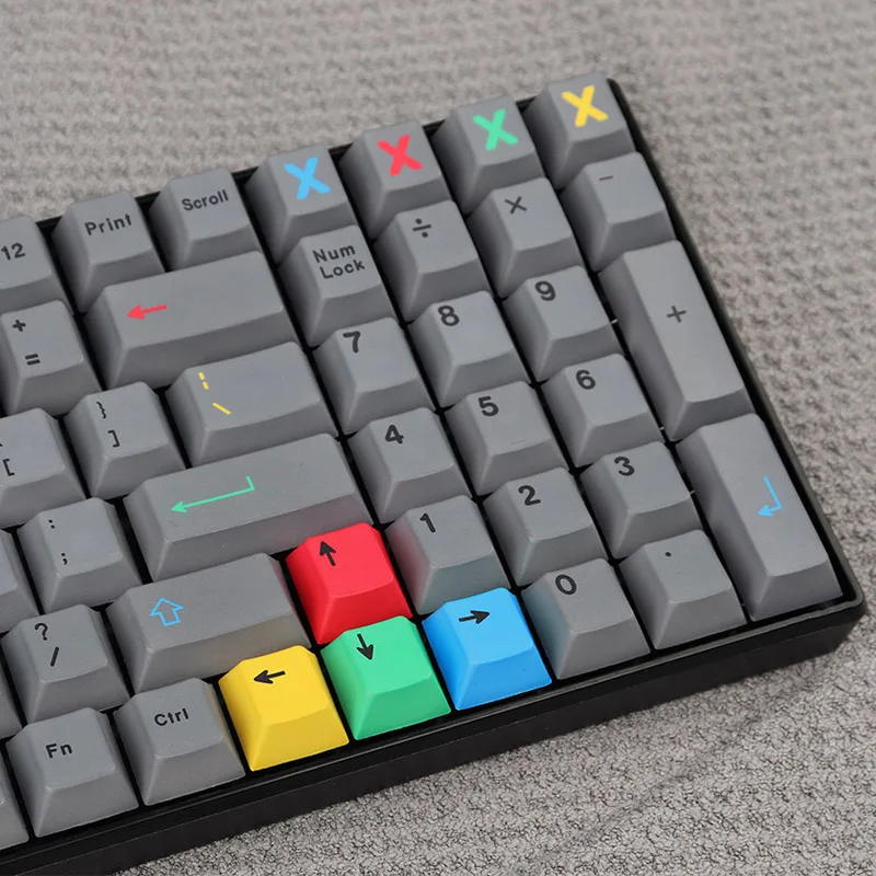 GMK Dualshot Theme 129 Keys PBT DYE-SUB Cherry Profile Keycaps For Mechanical Gaming Keyboard Grey Series Key Caps