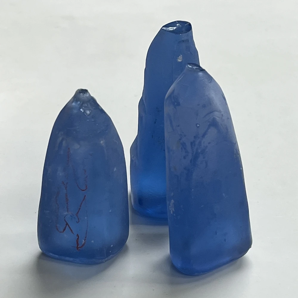 Dong shi gemstone gems rough material #104 light aquamarine  synthetic spinel  raw stone