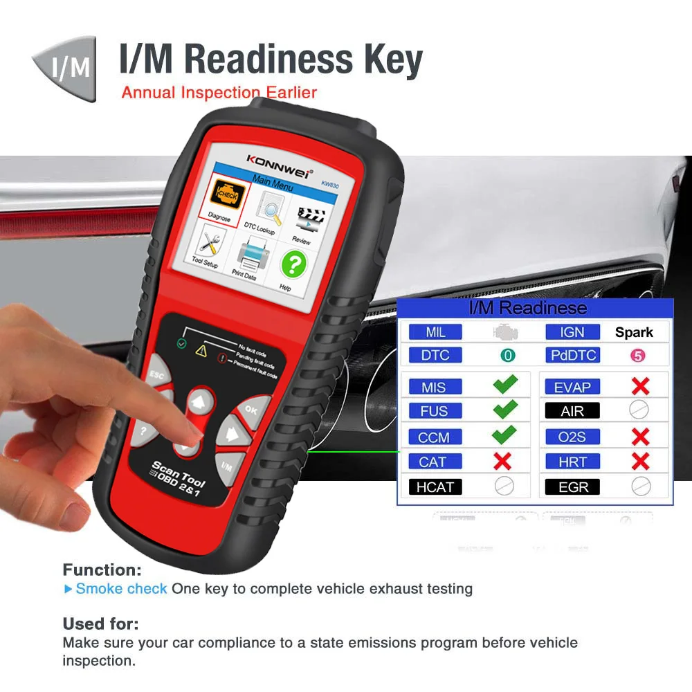Считыватель кодов ошибок автомобиля KONNWEI KW850 KW830 сканер двигателя OBDII EOBD диагностический инструмент для всех автомобилей